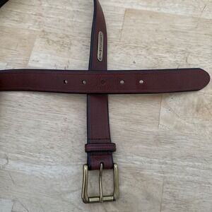 Polo Ralph Lauren Genuine Leather Brown Belt Men's Size 32 Brass